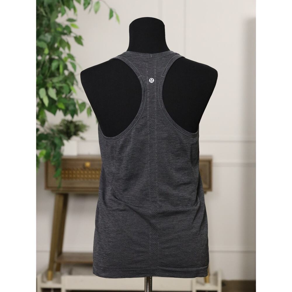 Lululemon Swiftly Tech Racerback Tank Dark Gray Size 10 Athletic Workout Top - Picture 5 of 9